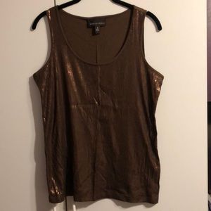 Dana Buchman women’s tank size S brown sequin.